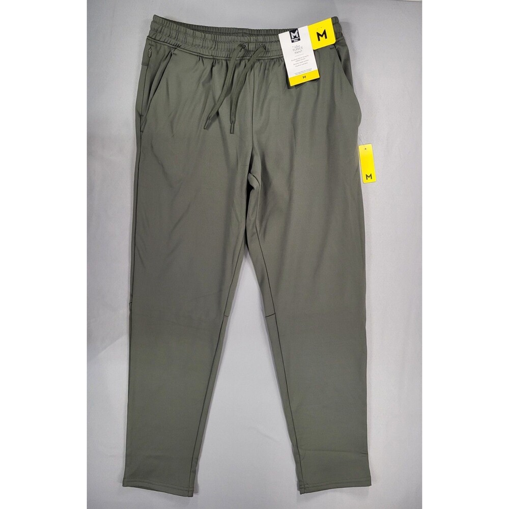 Member's Mark Men's Fleece Pants - Size M - Green / Olive Tech Joggers